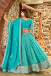 Blue Colour Tabby Silk Print Lehenga Choli Bulk Orders In India Mehvish Vol 28 By Dani 2082